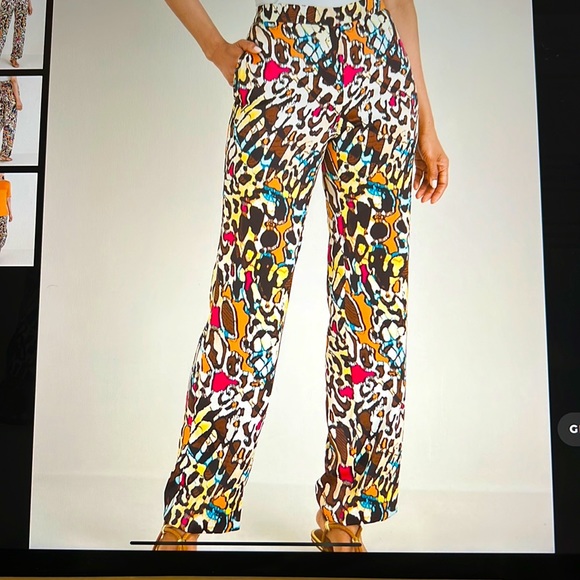 CHICO’S Animal Print Straight-Leg Pants - Picture 1 of 8